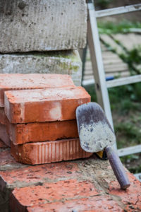 bricks with spade 